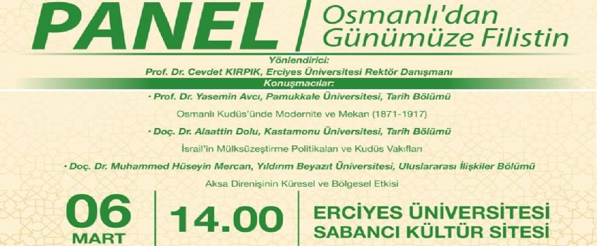 ERUSAM Panel: Osmanlı'dan Günümüze Filistin